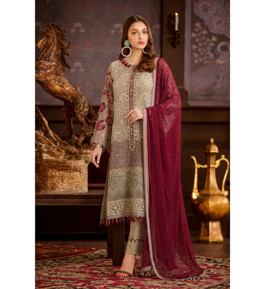 AL KAUSAR FABRICS PREMIUM EMBROIDERED CHIFFON MOST HIT DESIGIN