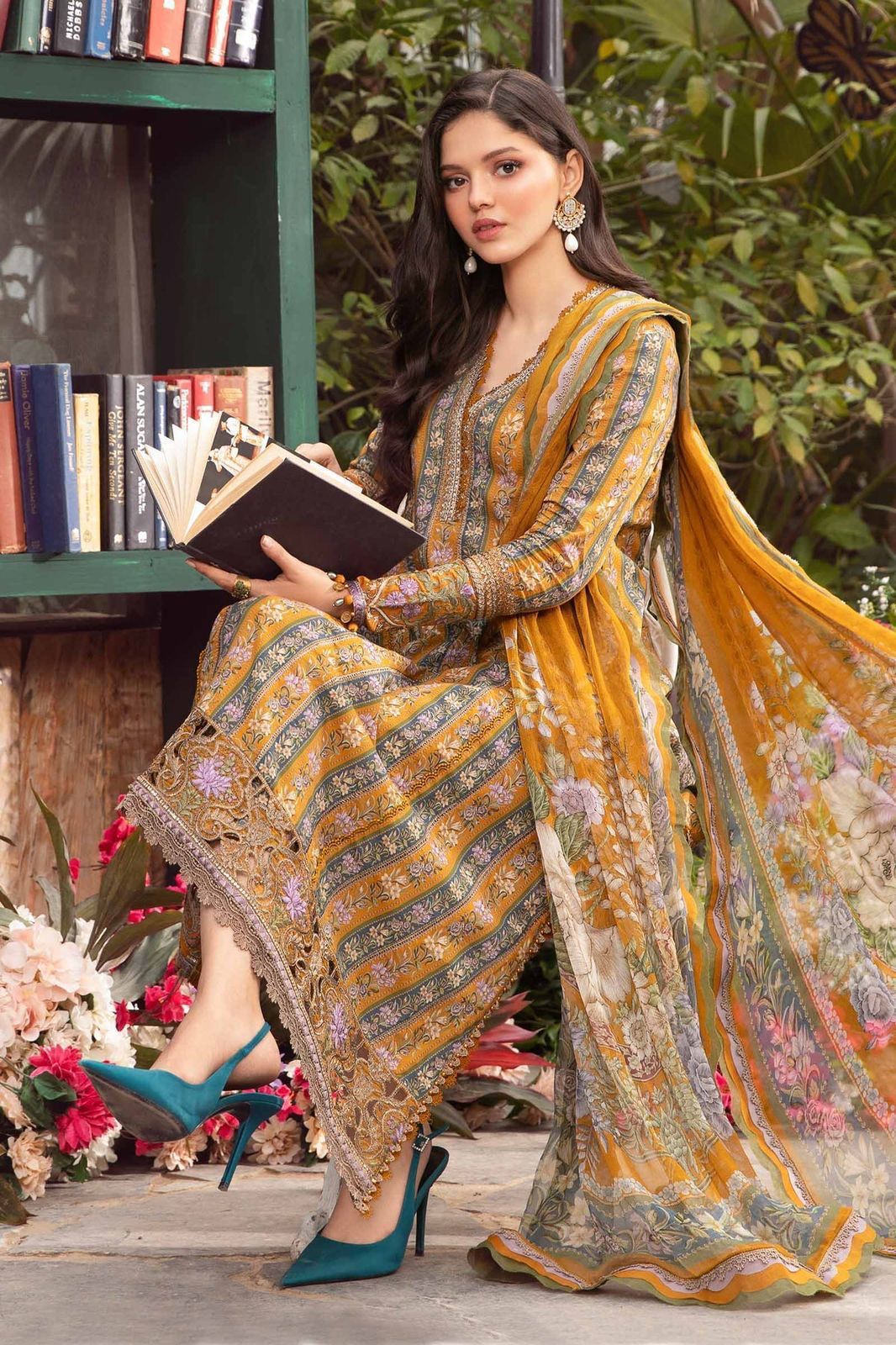 AL KAUSAR FABRICS Printed Lawn Front With Heavy Embroidered Collection